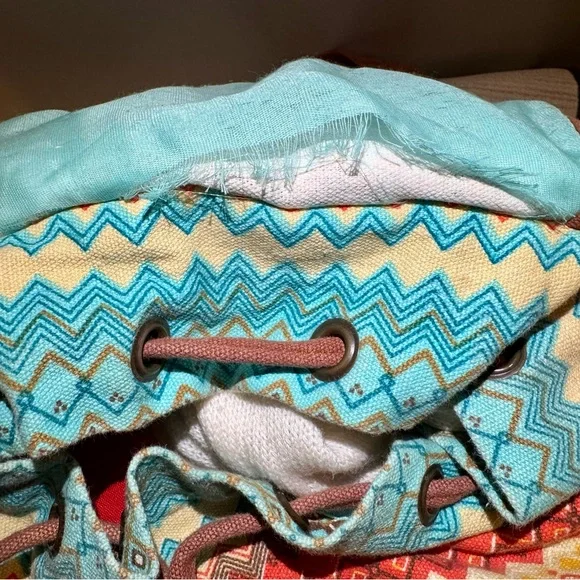 Multicolor Patterned Backpack - Picture 8 of 9